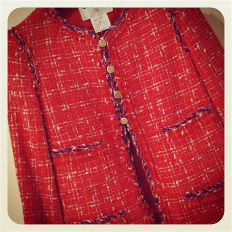 chanel red check jacket|Chanel jacket pink.